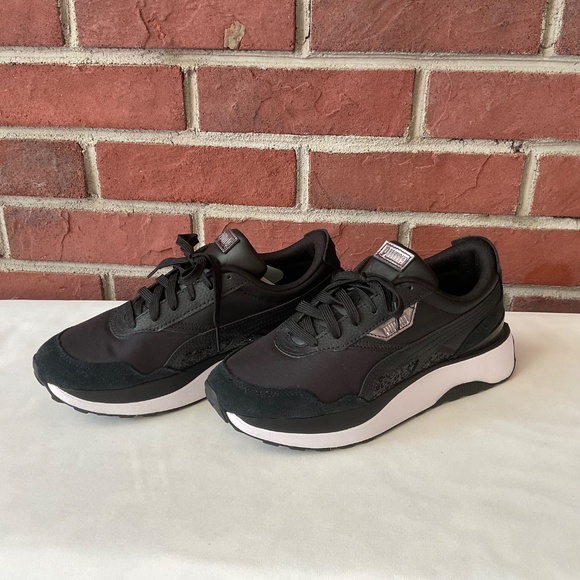 Puma Cruise Rider Lifestyle Black Sneakers Women’s 8.5 NEW - Picture 10 of 11